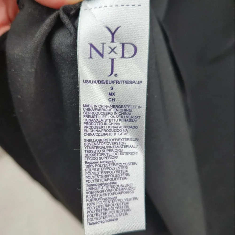 NYDJ Black Tank Top Embroidered Yolk Flowy Size S NWT - Picture 5 of 10